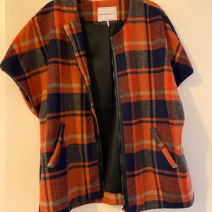 Anthropologie sleeveless zip-up Sweater